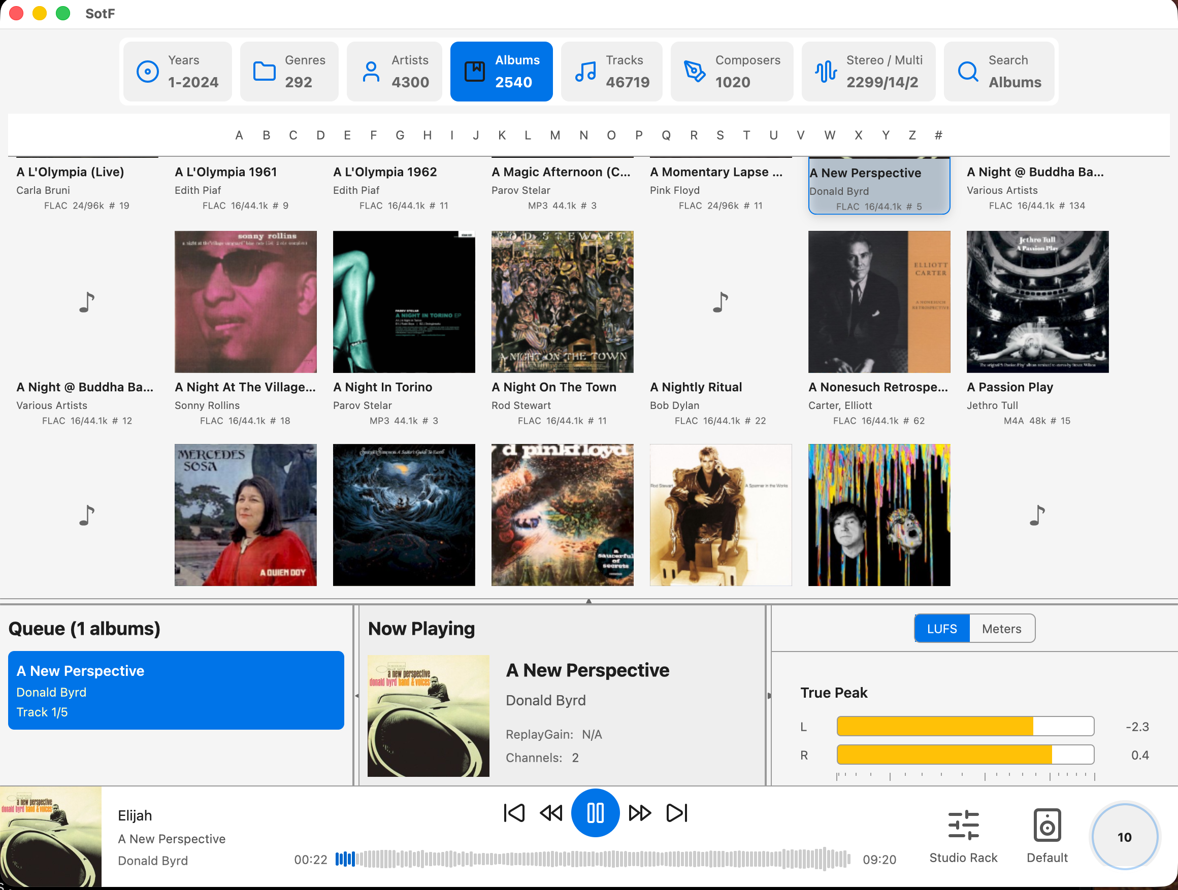 SotF music player and library view